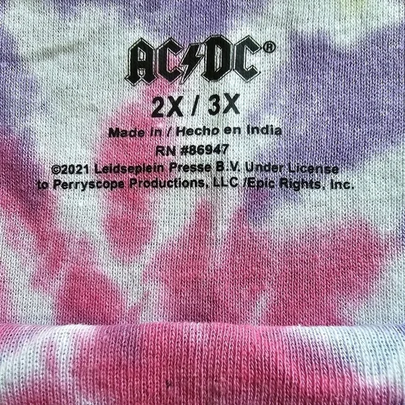 Forever 21 Tie-Dye AC/DC Cropped Cami Spaghetti-strap Size Juniors 2X/3X - Picture 5 of 12